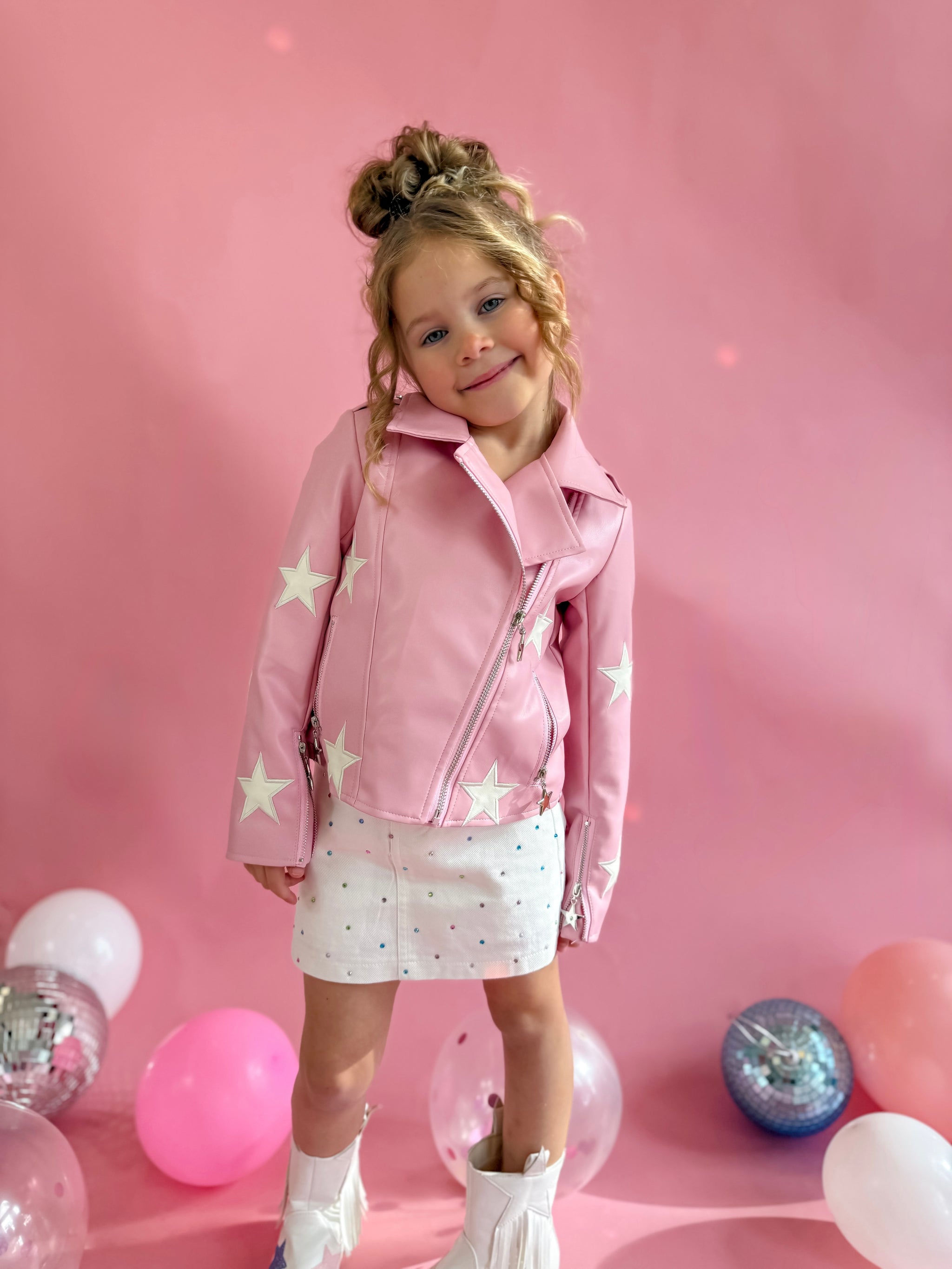 PINK LIBERTA ピンクリベルタ 裏地ペイズリー レザージャケット M Pink Leather Jacket - Studded Leather Jacket - Brando