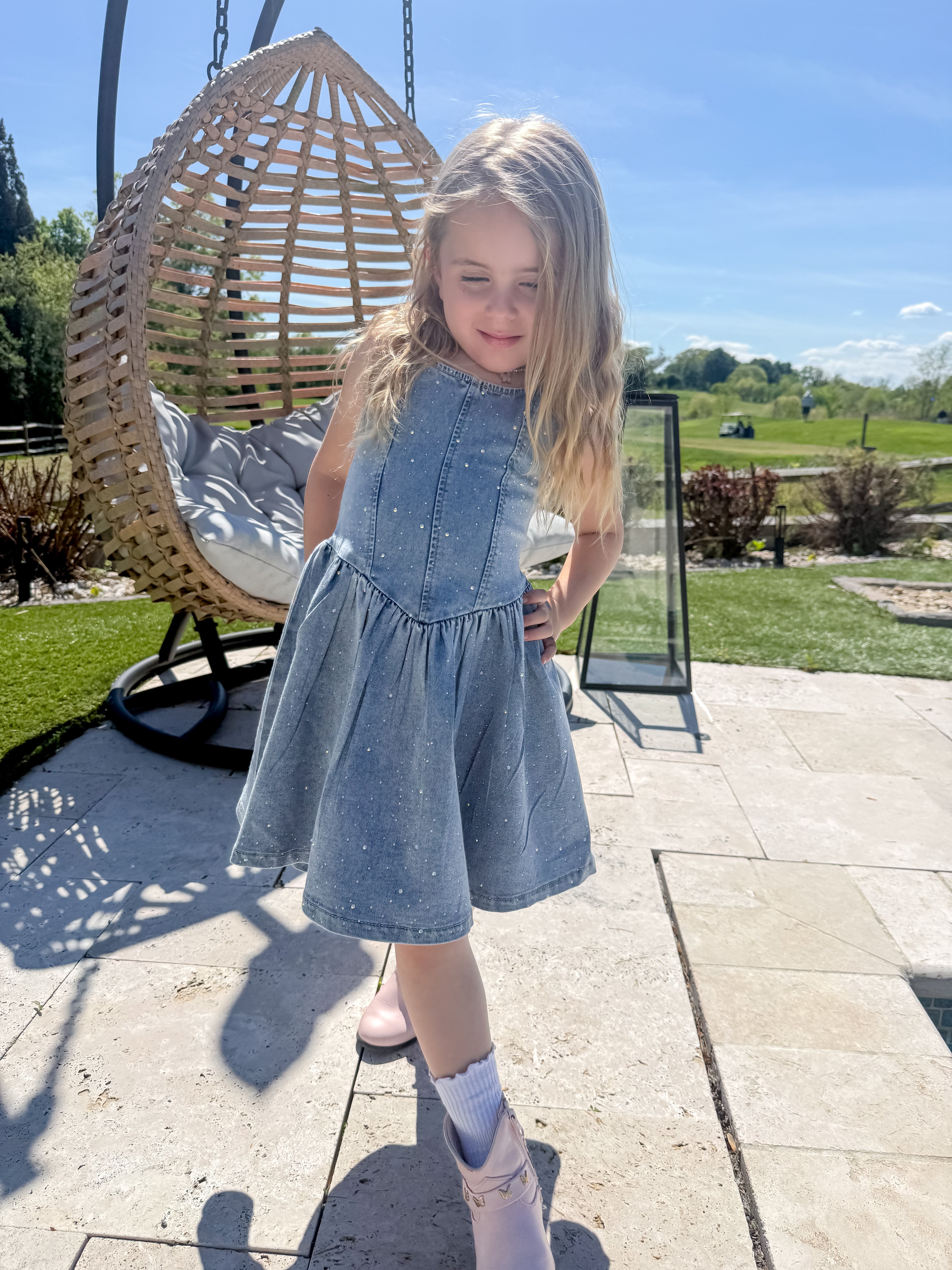 Denim Sparkle Dress✨ – Ellie + Mila