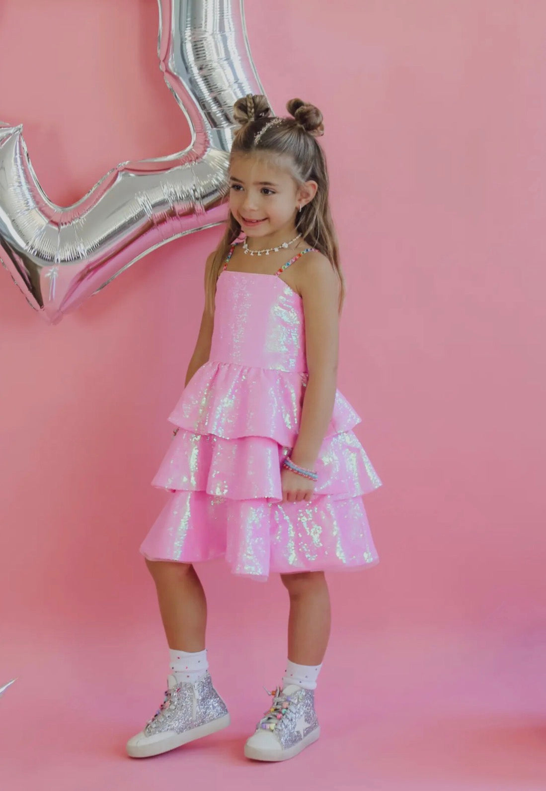 pink party dress girl Birthday Girl Pink Mini Party Dress - US 4